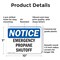 Signmission Emergency Propane Shutoff, 10 in W x Rectangle, Plastic OS-2PACK-NS-P-710-L-11890 - alternate 4